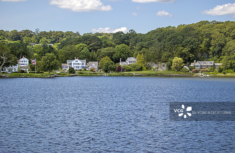 康涅狄格州神秘河畔的大豪宅图片素材