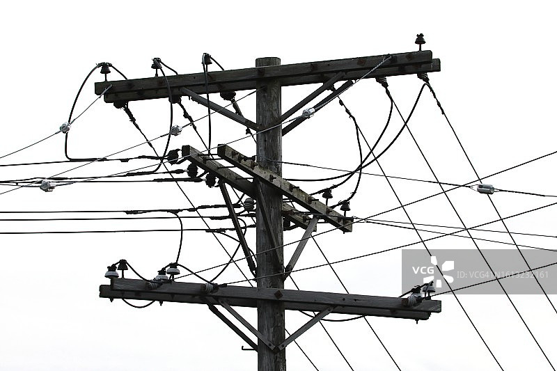 电网上的高压电线图片素材
