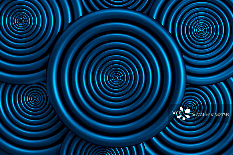 深蓝色、青绿色螺旋背景3D图案图片素材