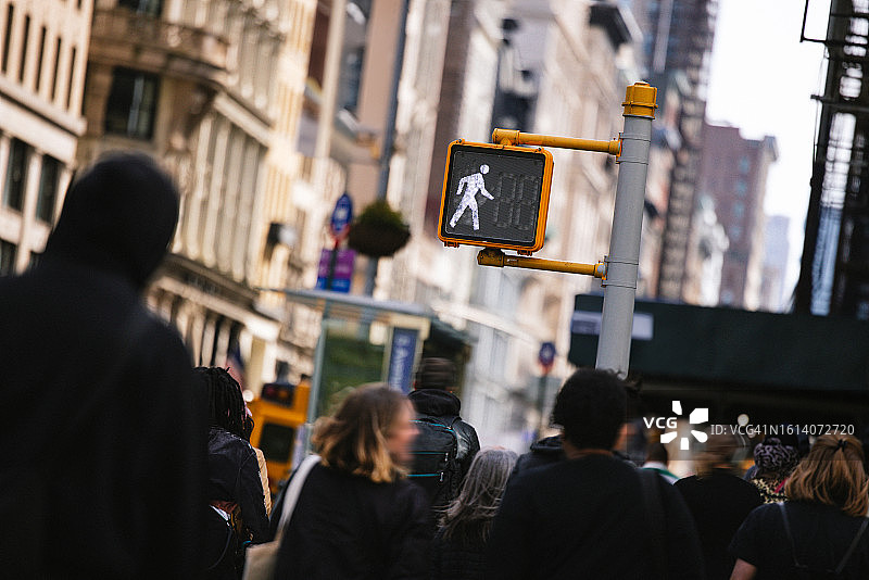 曼哈顿人行横道图片素材