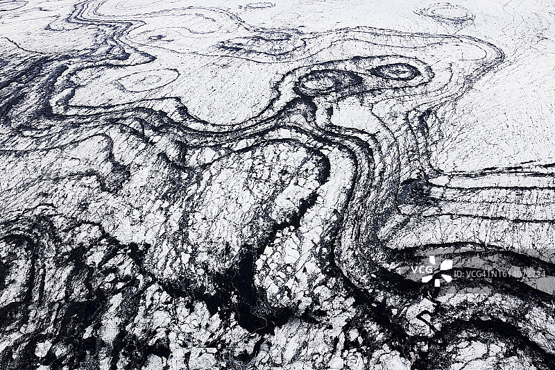 西屿冰川全球变暖纹理抽象航拍图片素材