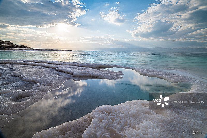 约旦死海：地球的最低点图片素材