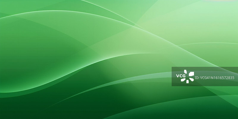带精致曲线的绿色渐变背景图片素材