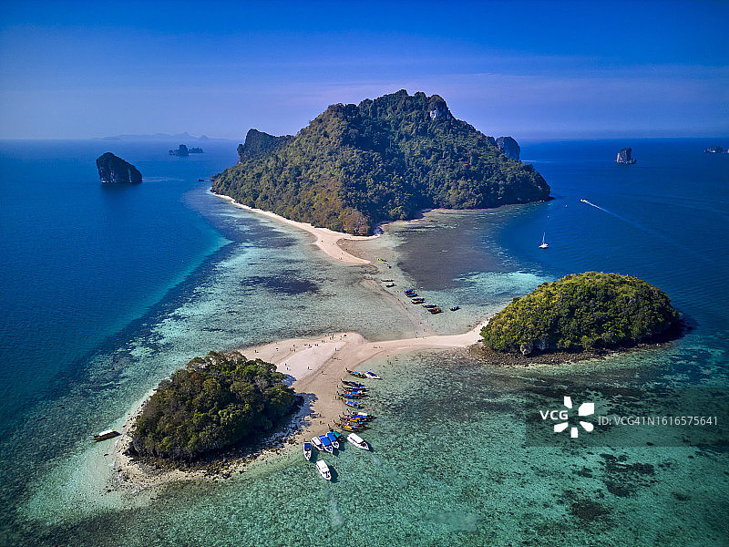 泰国甲米府阁 Tub岛和鸡岛风光图片素材