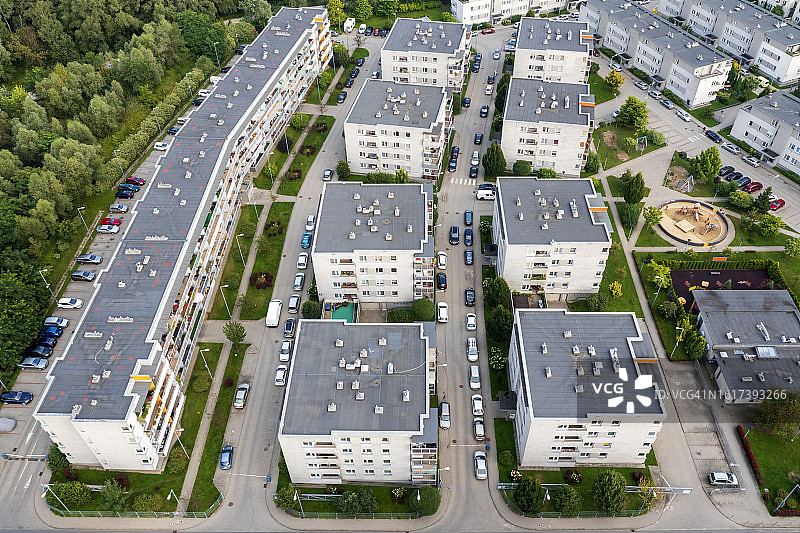 公寓楼鸟瞰图图片素材