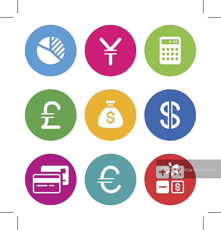 彩色金融图标图片素材