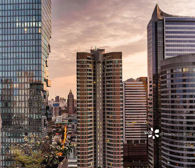 曼谷城市天际线图片素材