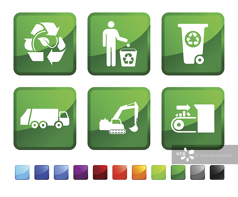 六个回收图像图标图片素材