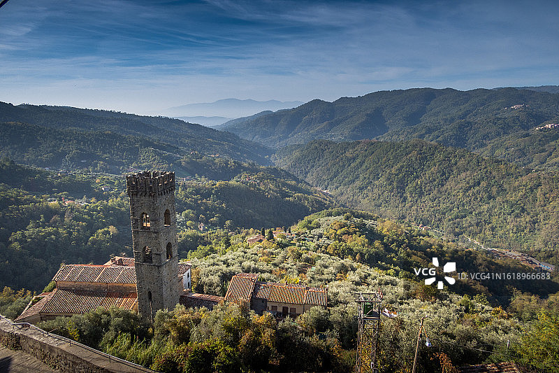 意大利托斯卡纳区:Vellano小镇风光图片素材