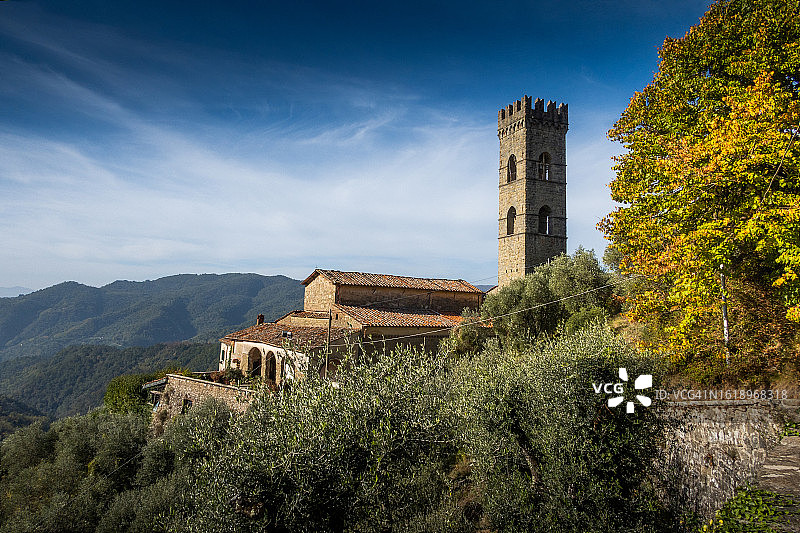 意大利托斯卡纳区:Vellano小镇风光图片素材