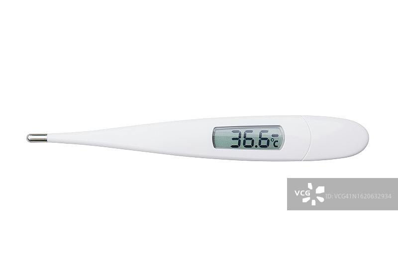 白色背景上的温度计图片素材