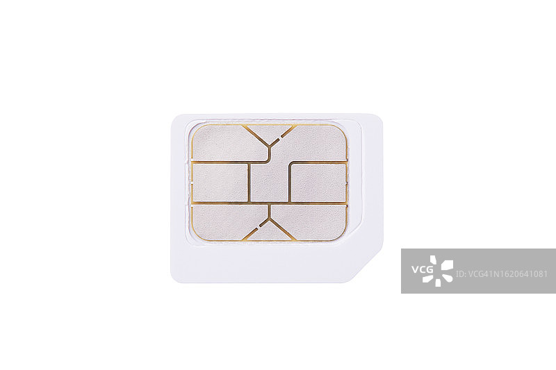 白色背景上的SIM卡图片素材