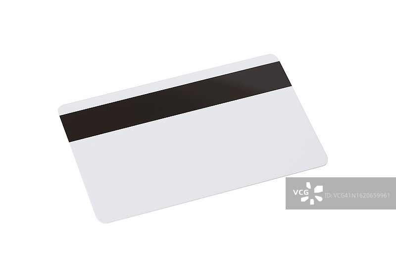 白色背景上的磁条信用卡图片素材