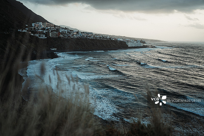特内里费岛的伊达尔戈角和巴哈马尔海滩，加那利群岛图片素材