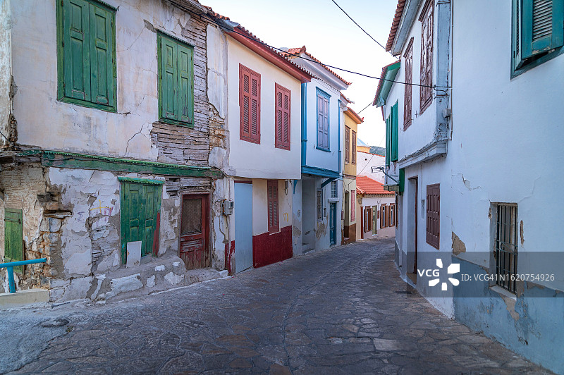 地震袭击古镇房屋图片素材
