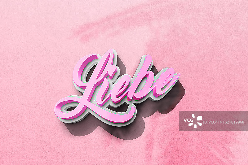 德语单词“爱”（LIEBE）插画图片素材