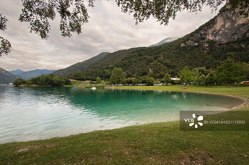 意大利特伦托莱德罗湖，莱德罗莫利纳景色图片素材