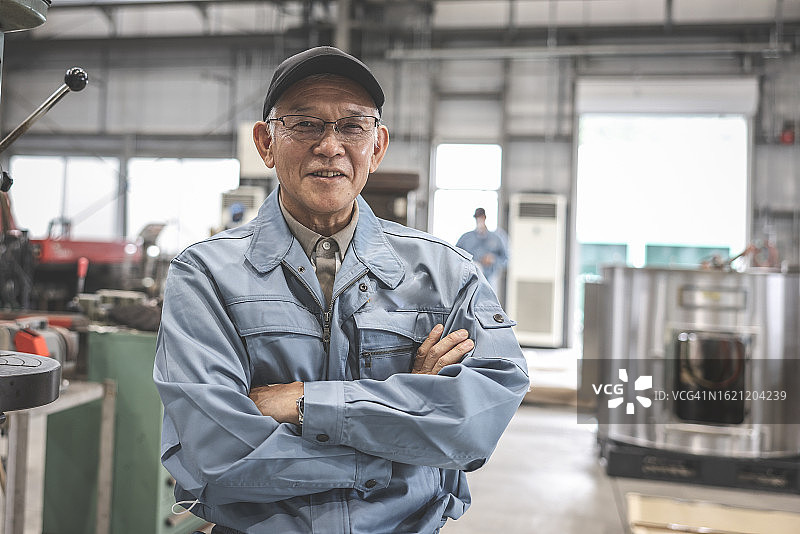 年长的产业工人肖像图片素材