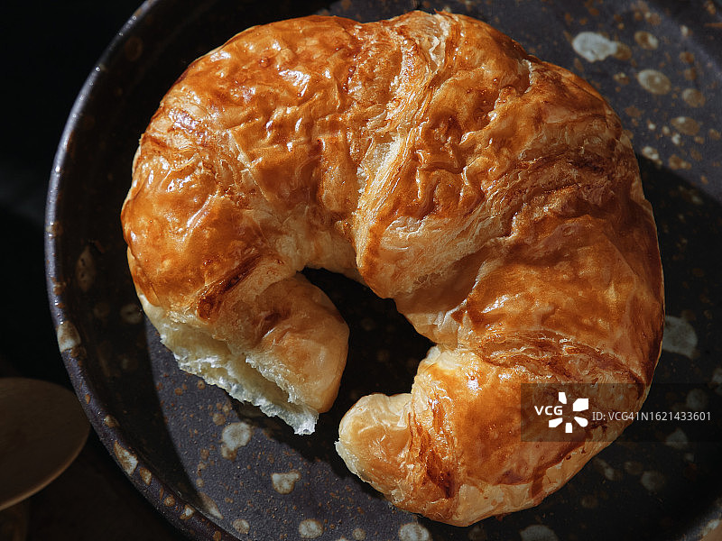可颂面包特写图片素材