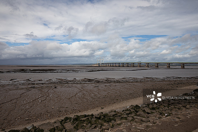 从塞文河口看到的塞文第二大桥图片素材