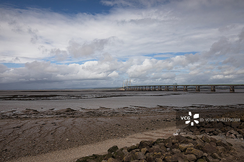 从塞文河口看到的塞文第二大桥图片素材