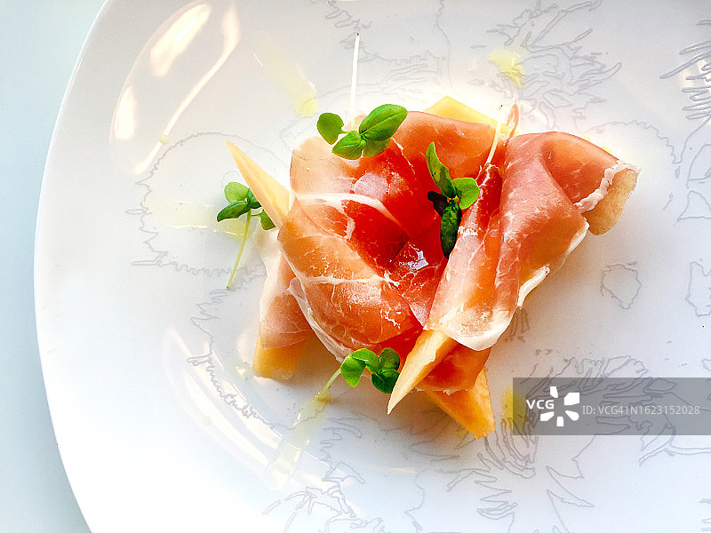 帕尔马火腿配甜瓜图片素材