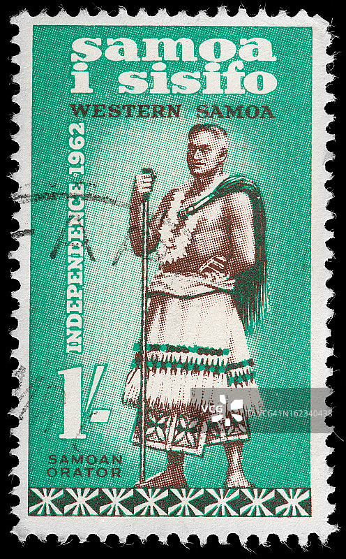 西萨摩亚邮票图片素材