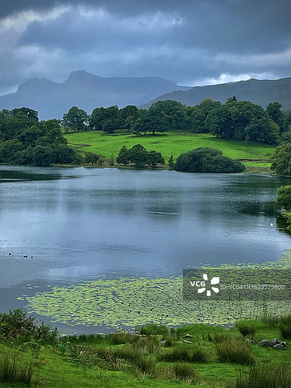 兰格代尔派克峰的洛里格潭景观图片素材