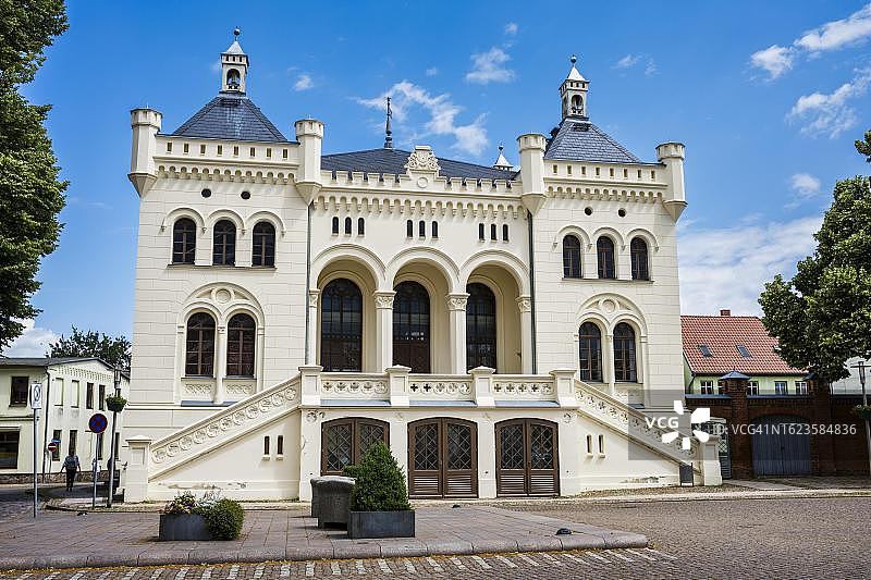 维滕堡市政厅，德国梅克伦堡-前波美拉尼亚州图片素材