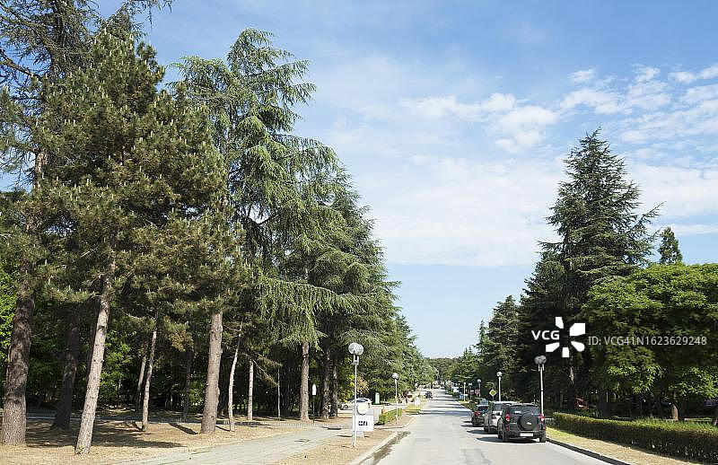 夏季保加利亚瓦尔纳地区圣君士坦丁和海伦娜度假村景色图片素材