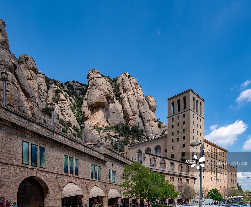 西班牙蒙特塞拉特圣玛丽亚修道院图片素材