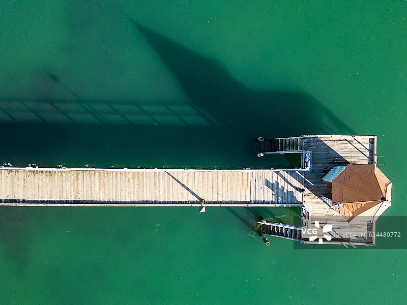 新西兰阿卡罗阿码头的俯视图图片素材