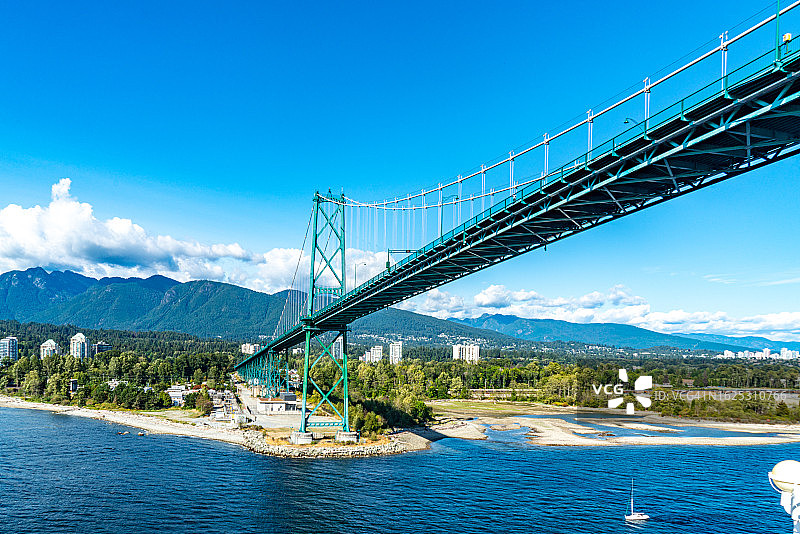 加拿大温哥华西区和狮门大桥风光图片素材
