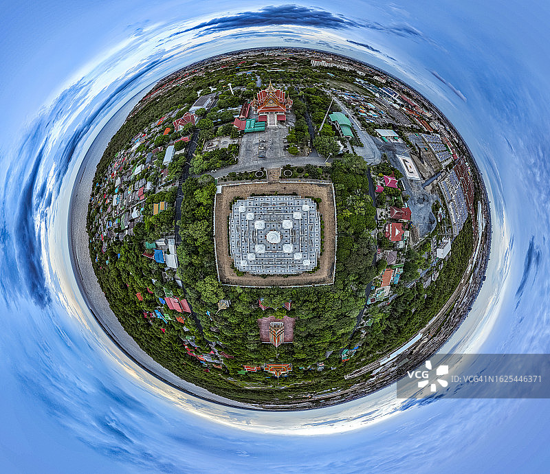 泰国沙没巴干府阿索卡兰寺庙360度全景图片素材