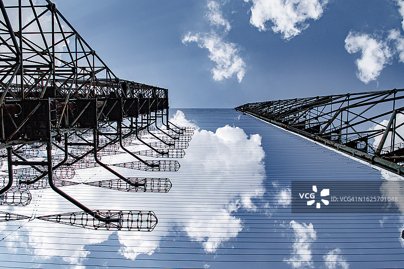 切尔诺贝利附近的废弃苏联雷达DUGA天线图片素材