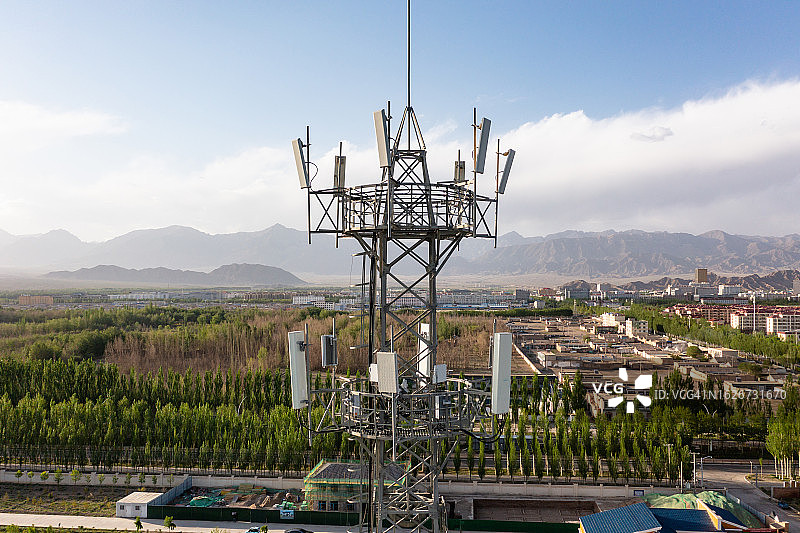 5G信号塔特写图片素材