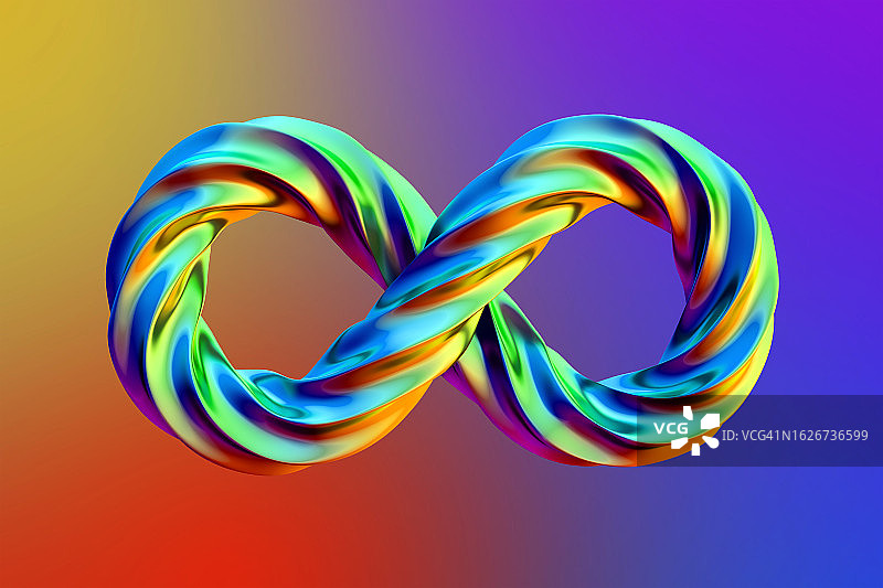 激光彩色无限符号图片素材