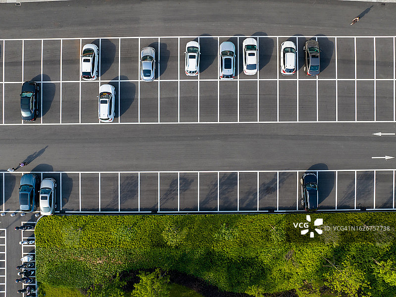 停车场航拍图片素材