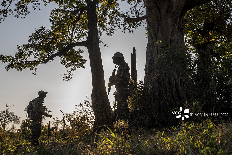 南非的反盗猎和自然保护巡护员图片素材