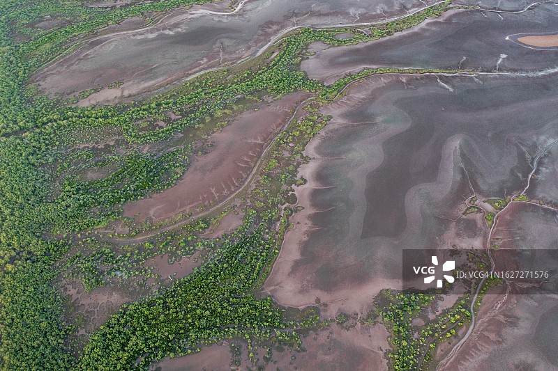 澳大利亚西澳大利亚州温德姆金河支流航拍视角图片素材