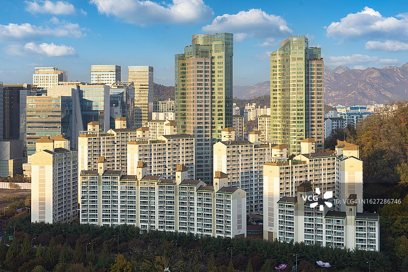 韩国首尔公寓区图片素材