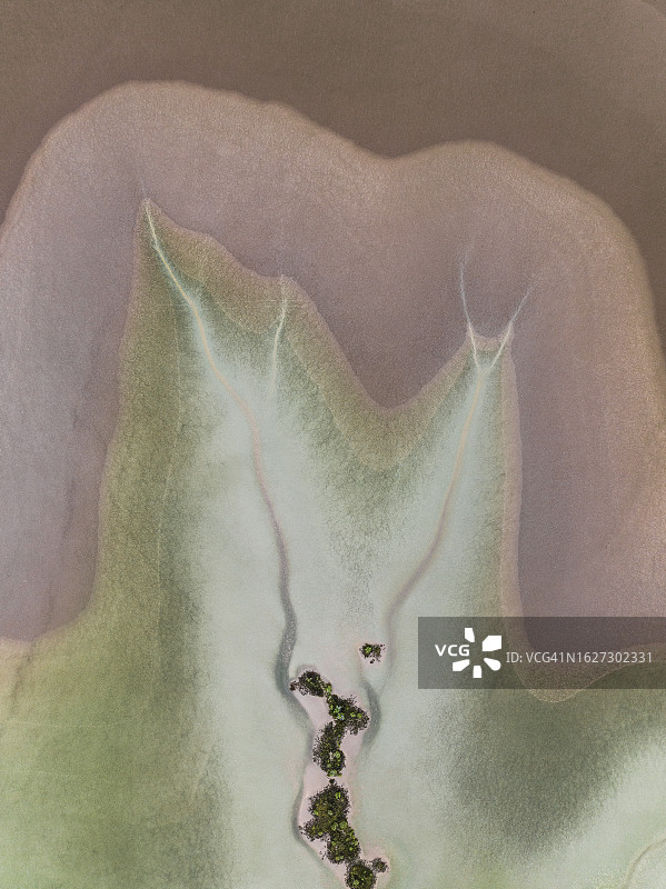 从上方俯瞰国王河的支流，澳大利亚西澳大利亚州温德姆图片素材