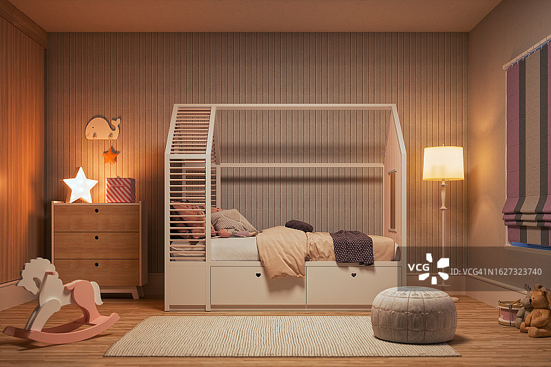 女孩房间内部图片素材