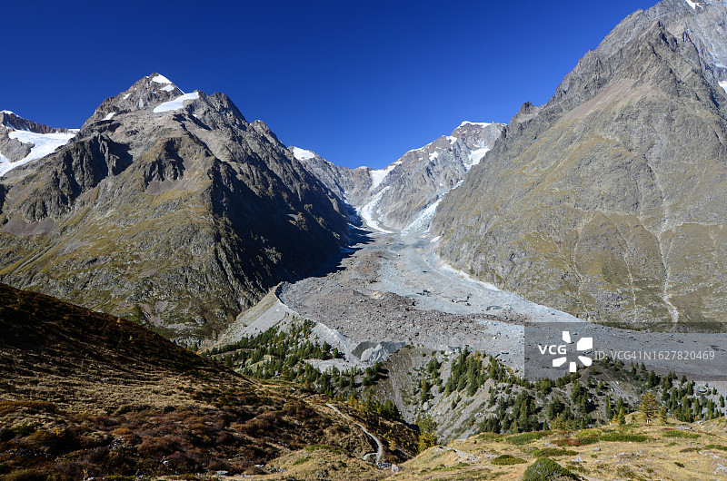 米亚格冰川的壮丽景色图片素材
