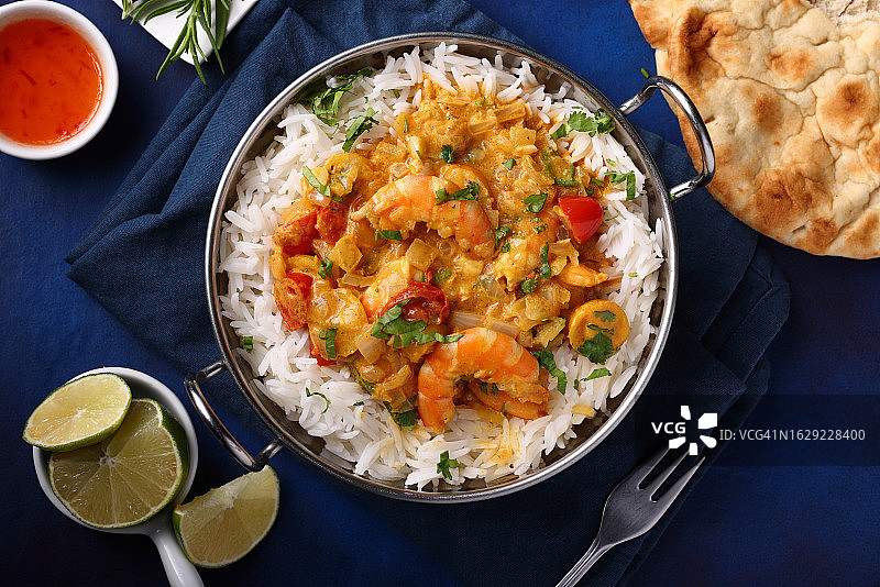 鲜虾咖喱饭图片素材