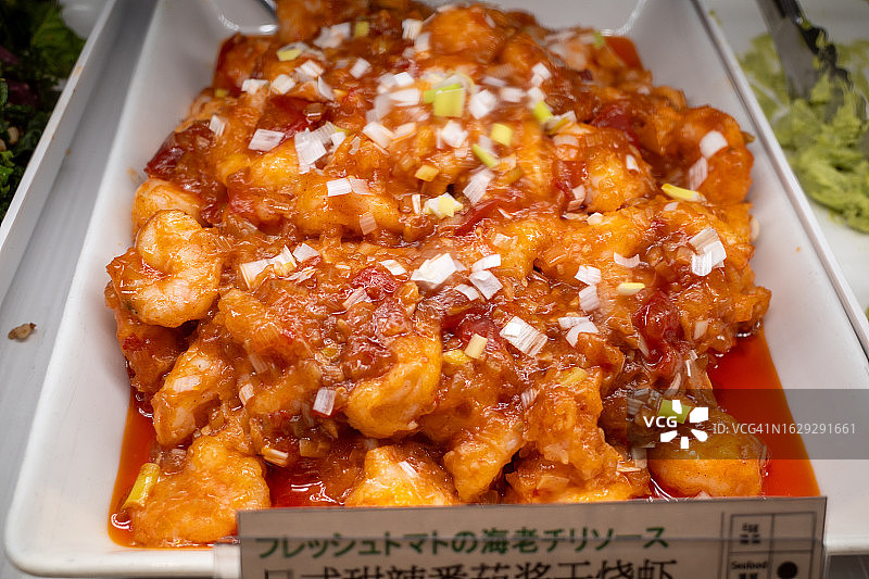 日式风味甜辣番茄酱 Braised 大虾图片素材