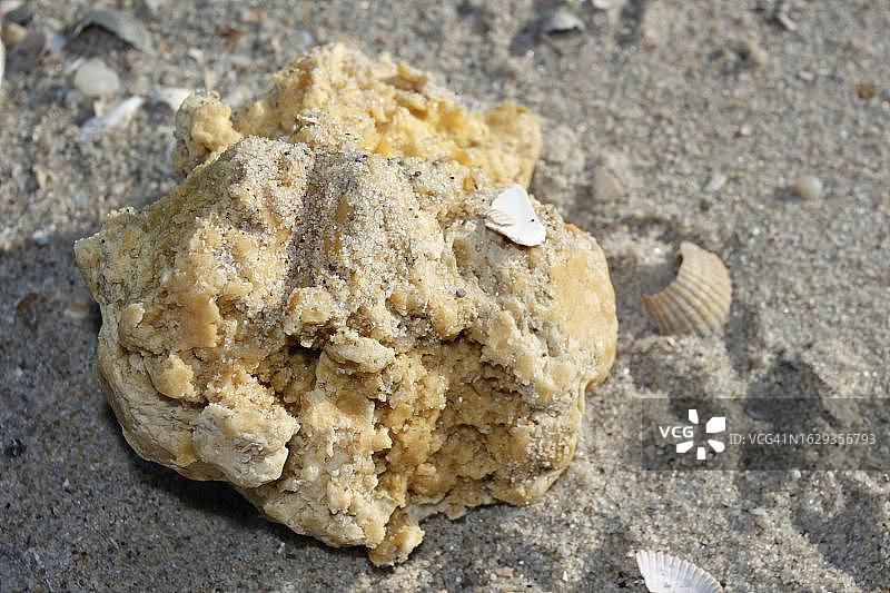 德国下萨克森明斯ener Oog海滩上的石蜡块图片素材