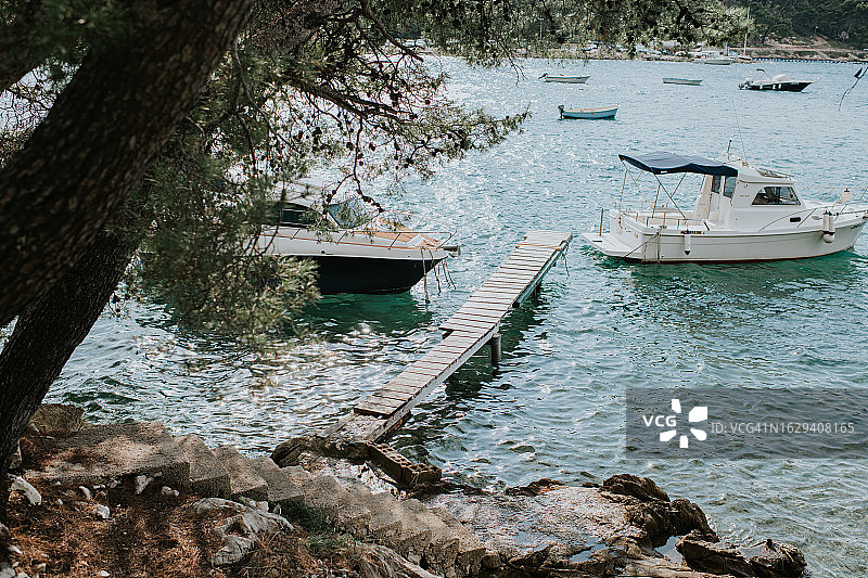 克罗地亚的码头图片素材