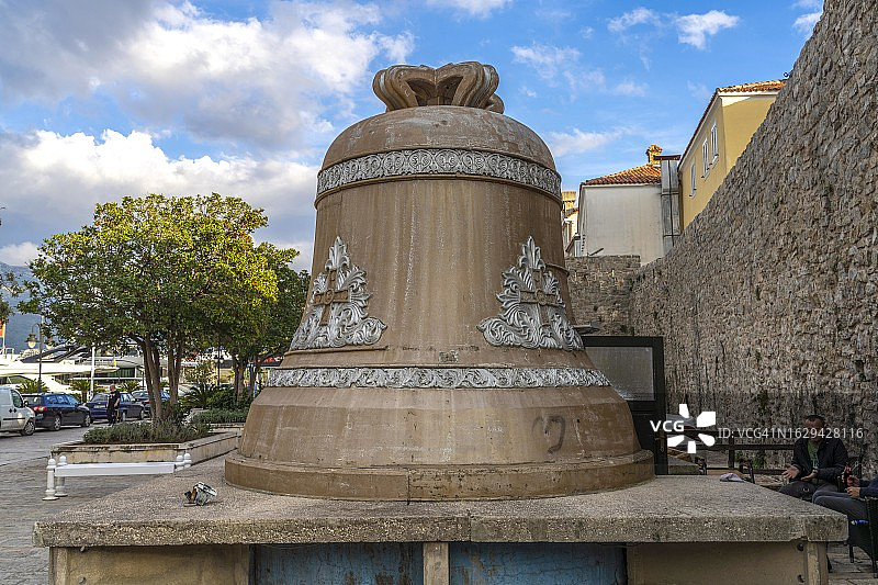 黑山布德瓦的巨钟图片素材