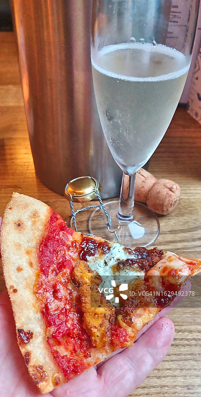 披萨和普罗塞克图片素材